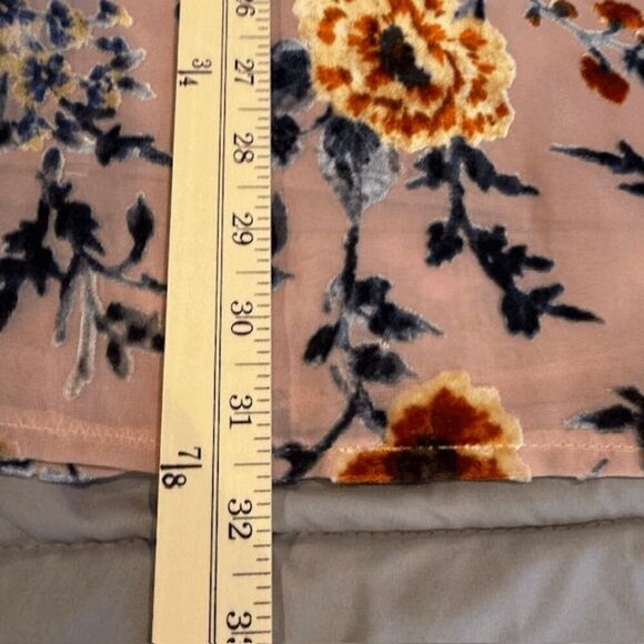 L.A. Hearts Burnout Sheer Slip Dress with Velvet Floral Print Pink Size XS - Picture 12 of 13